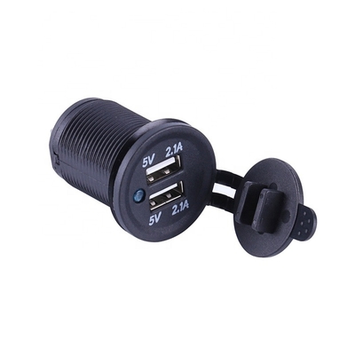 Long Life and Exquisite Design Welfnobl 12/24V DC 2.1A Output 2 Waterproof Dual BUS Charging USB Plug Adapter for Mobile Phone Car Charger Wireless Holder