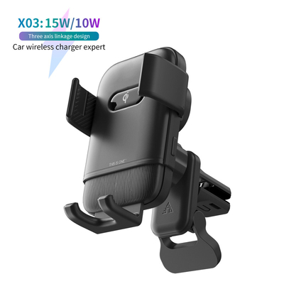 New China-chic Products 15w Qi Wireless Car Charger Mount Top Tensioning Coil Car Phone Auto Clamp Holder