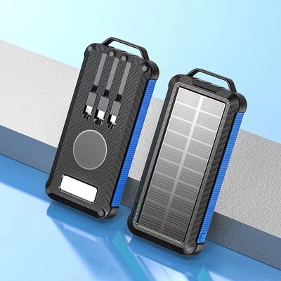 Mobile Phone/PSP/Tablet/GPS/MP3/4/Camera/Laptop Top selling IP65 Waterproof Solar Power Banks 10000mAh 20000mAh built in Cables Wireless Solar Charger 3*USB Port