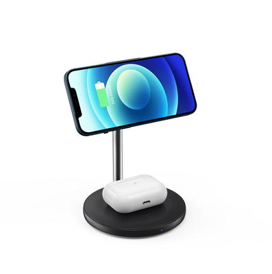 Multifunctional Radio Charging 2 in 1 Wireless Charger for Smartphone i Watch Pad Earbud Magnetic Air Drop Charging Station Quickly