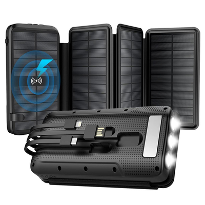 Support Fast Charging Outdoor Camping Led Lights 26800mAh Solar Power Charger 20000mAh Solar Power Bank Waterproof
