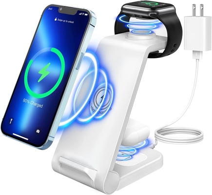 Mobile Phone Qi Phone Holder 3 in 1 Wireless Charger for Xiaomi Samsung iPhone 13 12 11 pro Max Watch 15W Fast Charging Dock Phone Stand