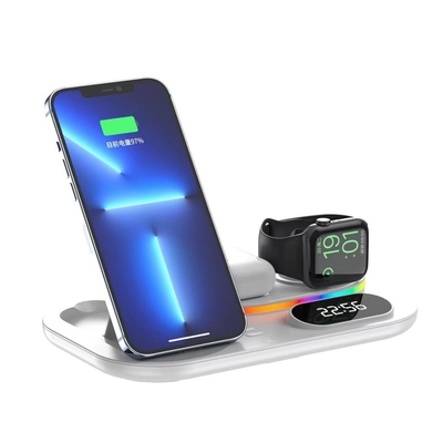Multifunctional 15W Qi Wireless Charging Fast Charging Reference 4 3 in 1 One Stand Phone Wireless Charger for iPhone 15 14 13 11 pro Max AirPods