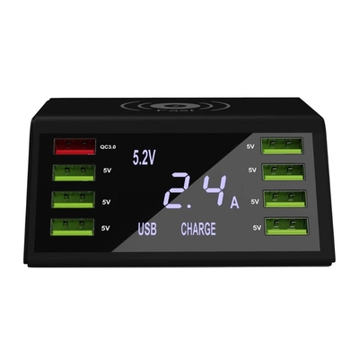 MP3/MP4 Player 83W 8 USB Ports Multi-Port Fast Charger, Multifunctional Charger with LCD Display for iPhone Samsung