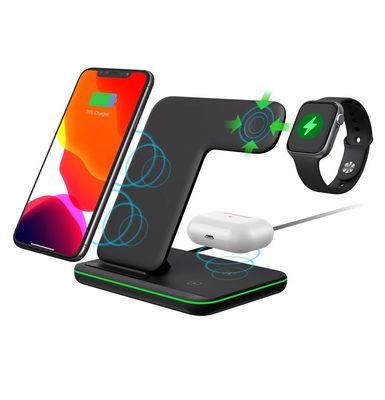 15W Qi-enabled Devices 3 in 1 Multifunctional Wireless Charger Fast Charging Watch Cell Phone Four in One Wireless Charging Stand