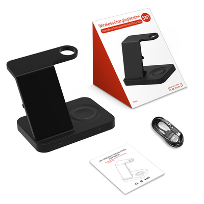 Multi Wireless Charging OEM/ODM 5 in 1 Fast Charging Station Qi Wireless Charger Stand for Earphone and Smart Watch
